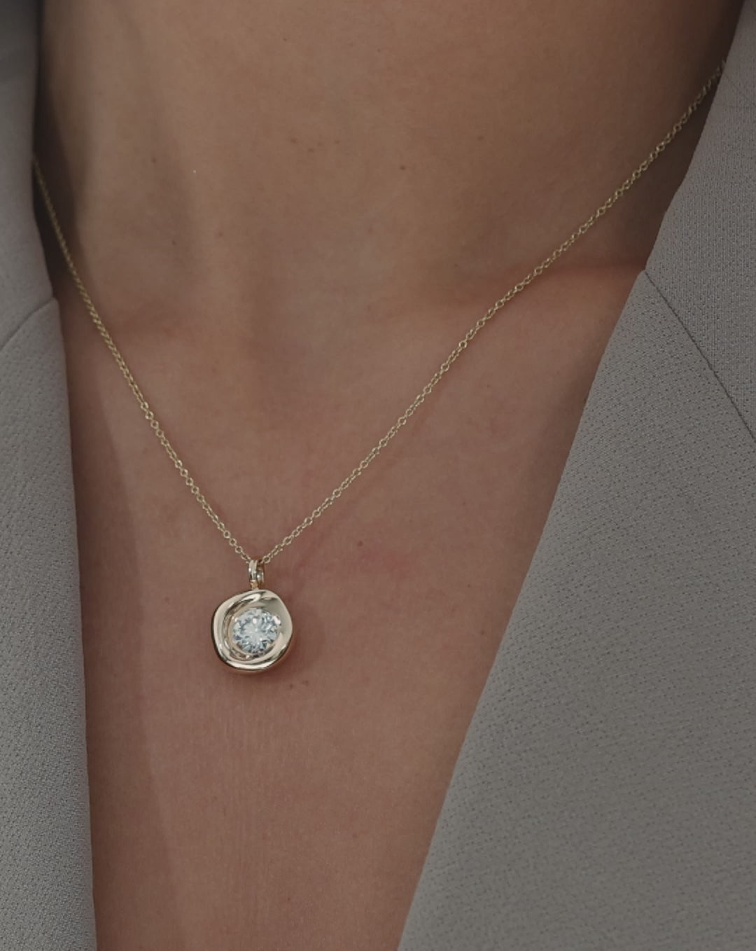 Video of our Organic Shapes Pendant Necklace