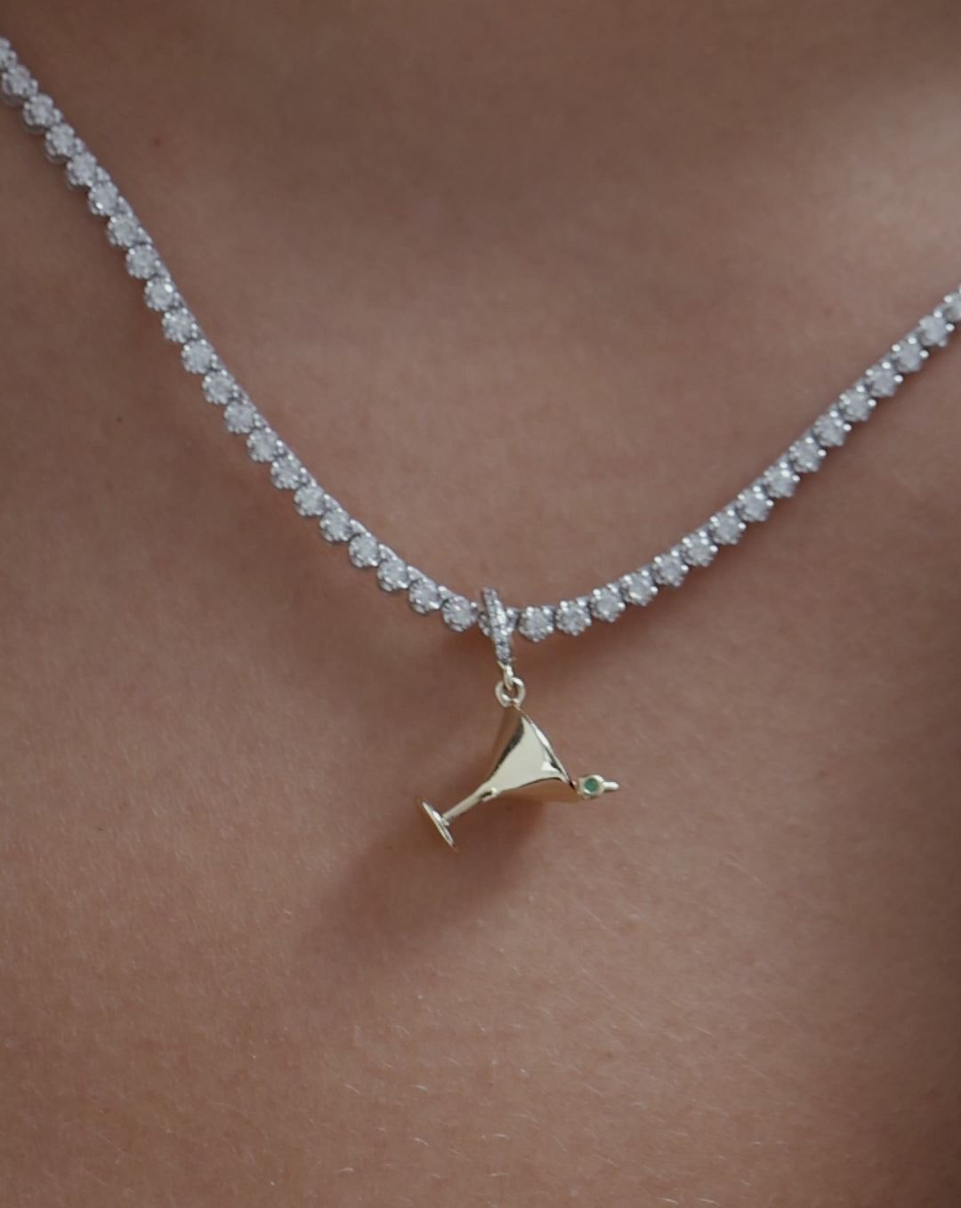 Video showcasing our Diamond martini charm