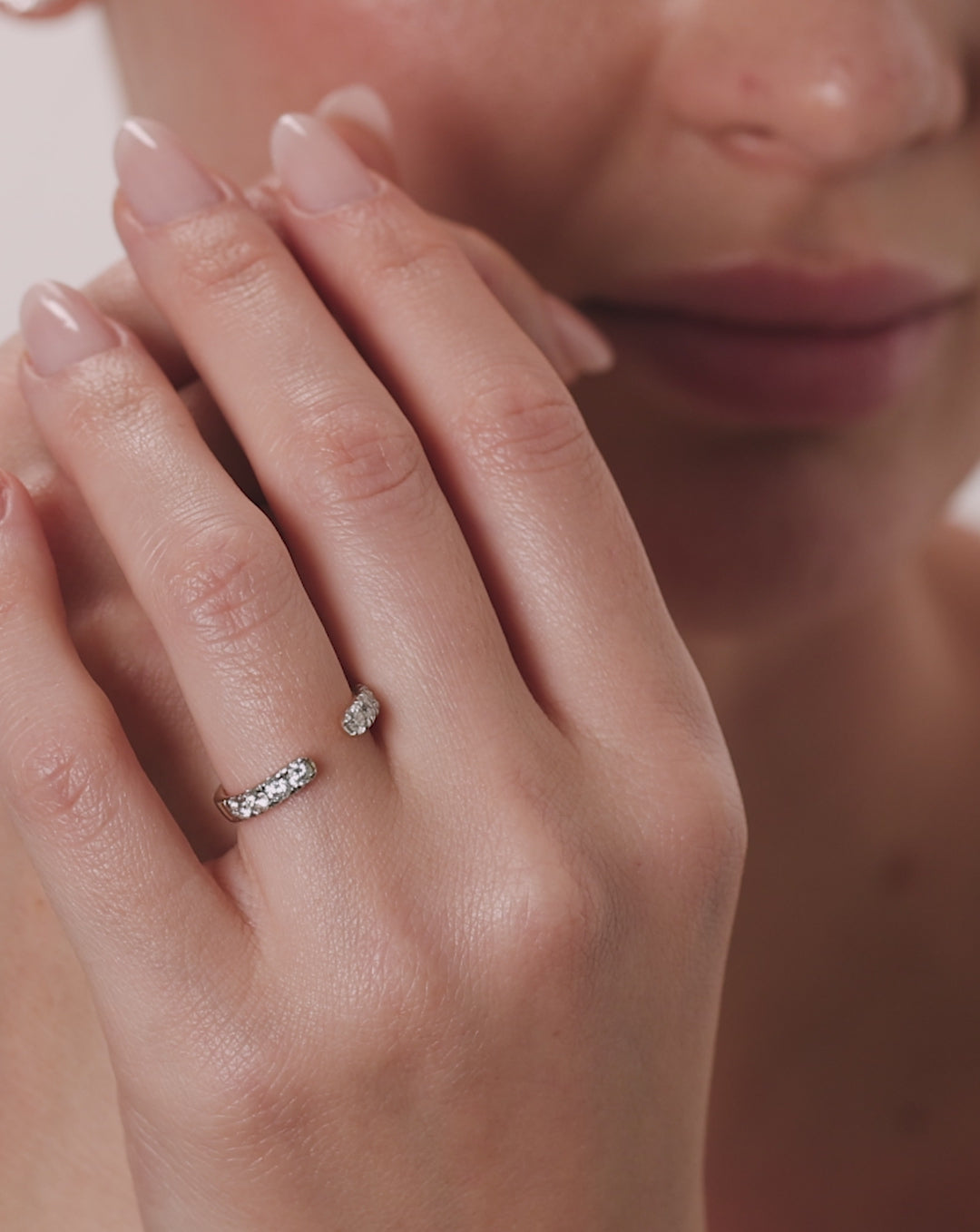 Open Diamond Band in 14K Yellow Gold video of how to stack