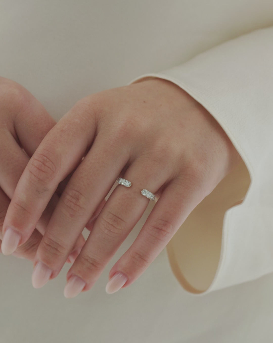 Open Diamond Band in 14K Yellow Gold video of how to stack global