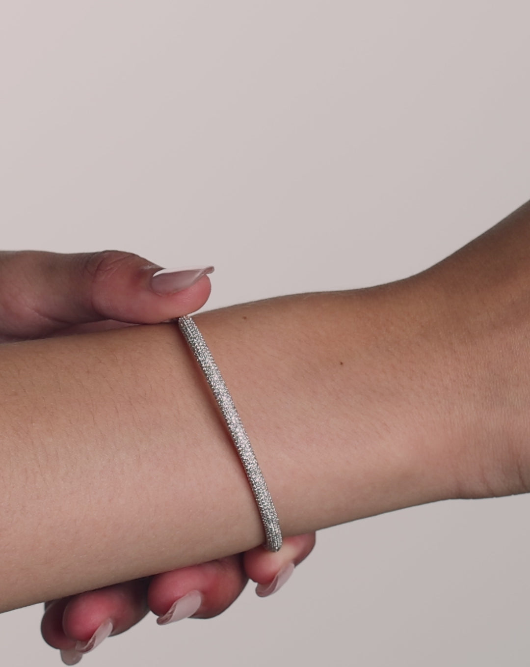 Pavé Diamond Stackable Gold Cloud Bangle video global