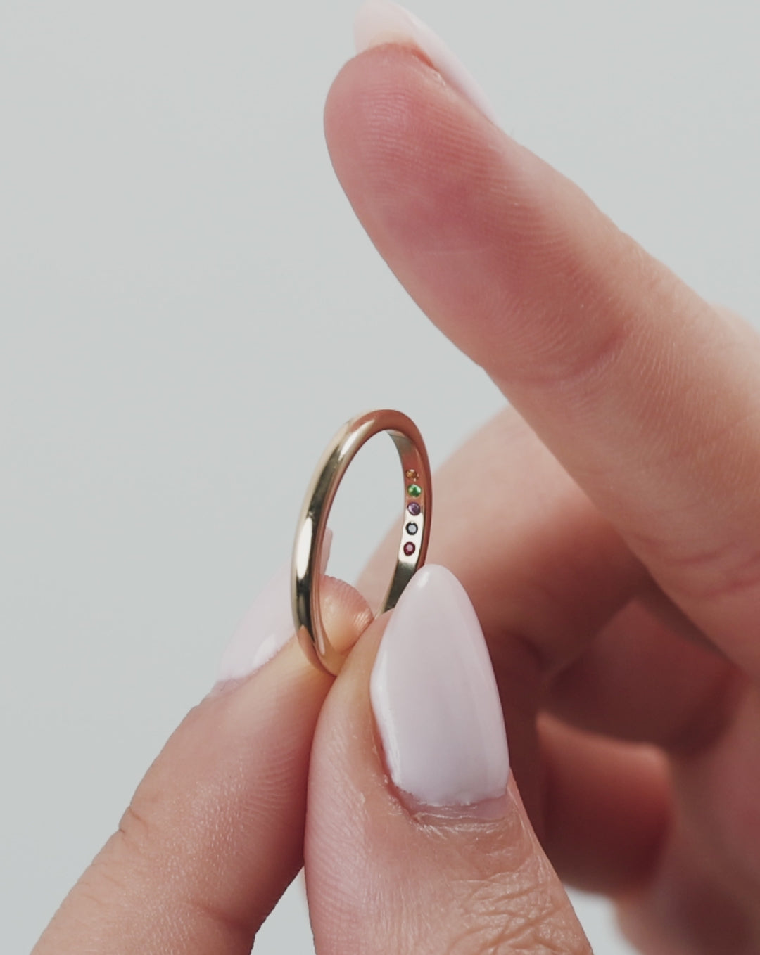 2 mm Cloud Band with Birthstone video