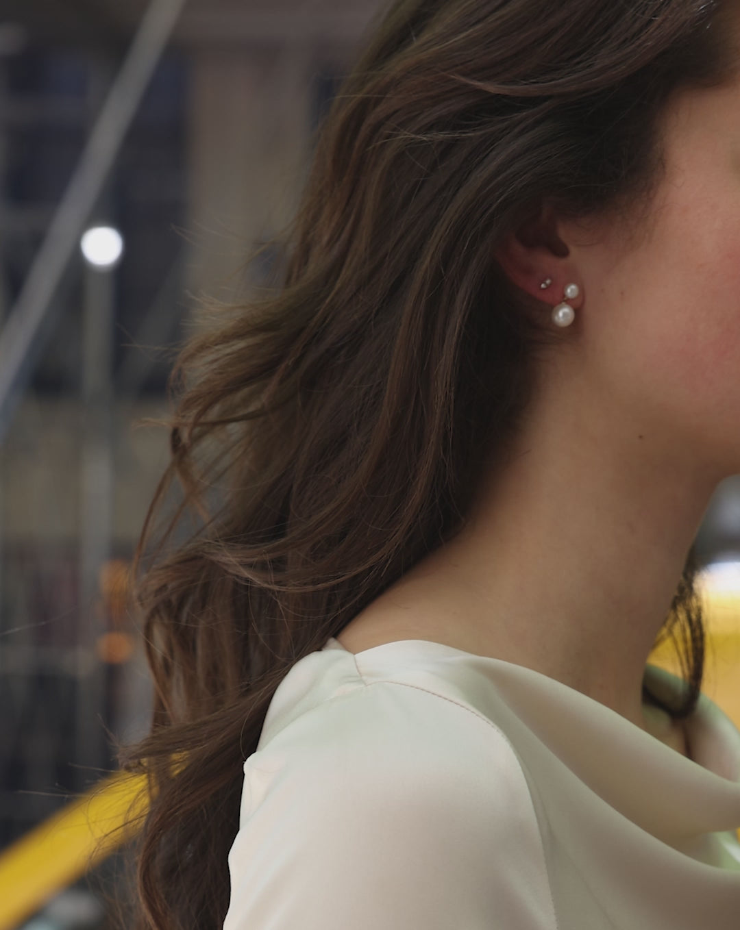 Pearl Duo Dangle Earrings video
