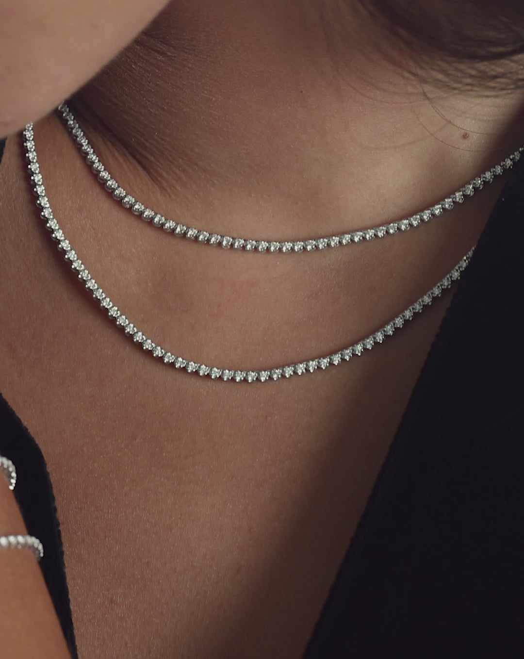 Video of why we love the Mini Diamond Tennis Necklace GLOBAL