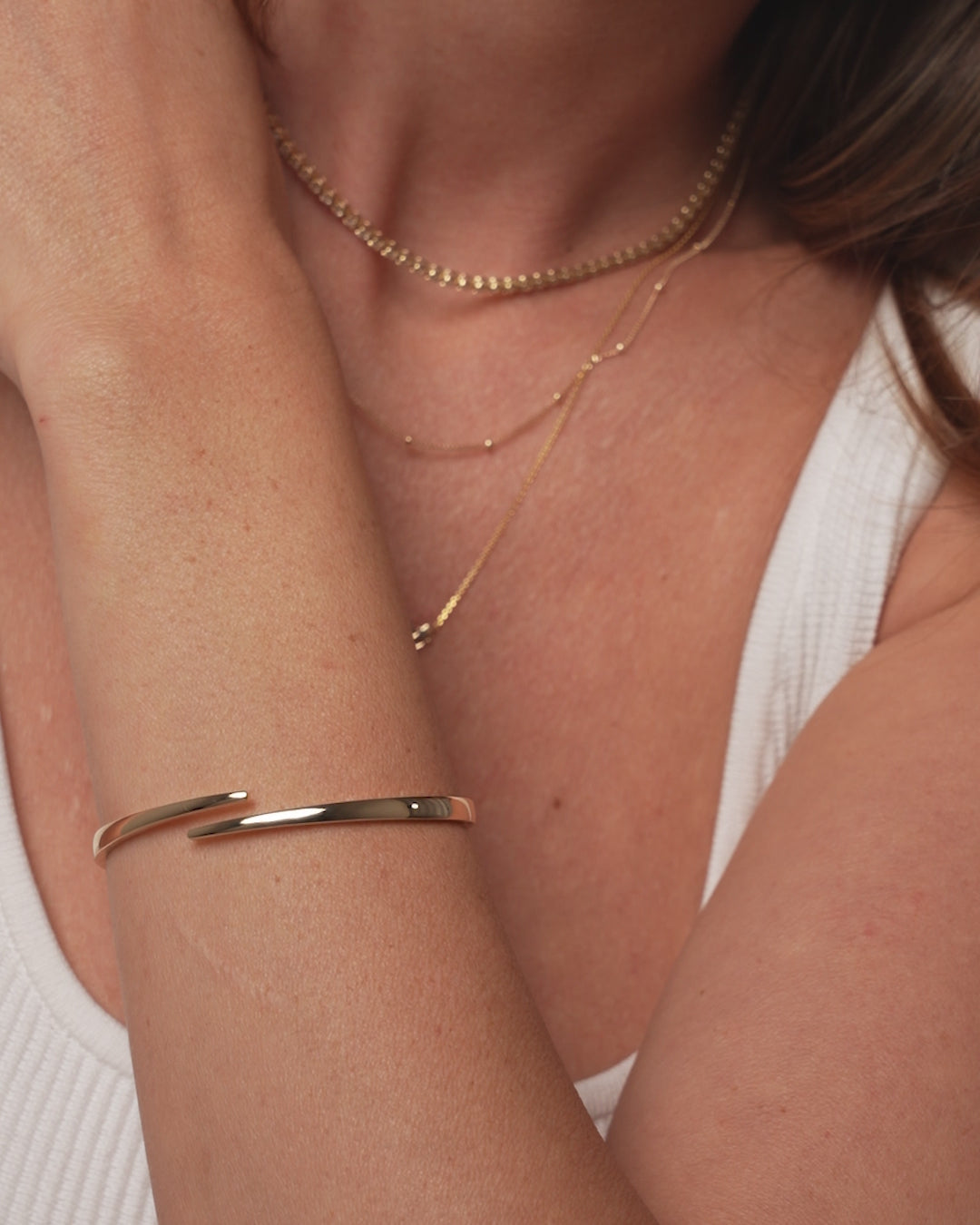 Video of Ring Concierge Open Wrap Gold Bangle 14k Yellow Gold