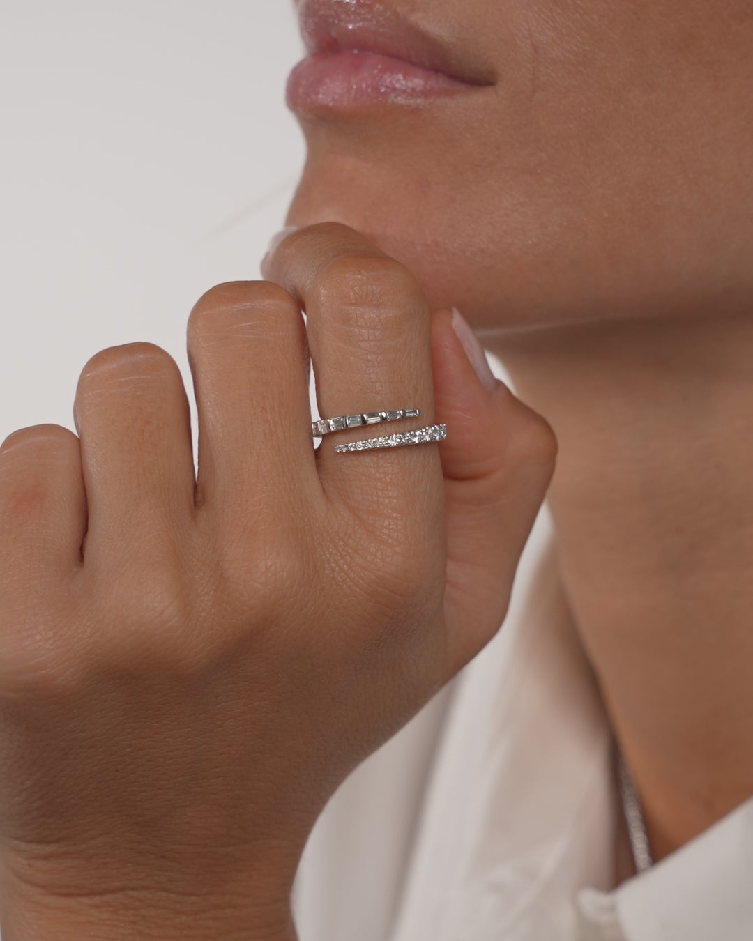 Ring Concierge Luxe Open Diamond Wrap Ring 14k White Gold