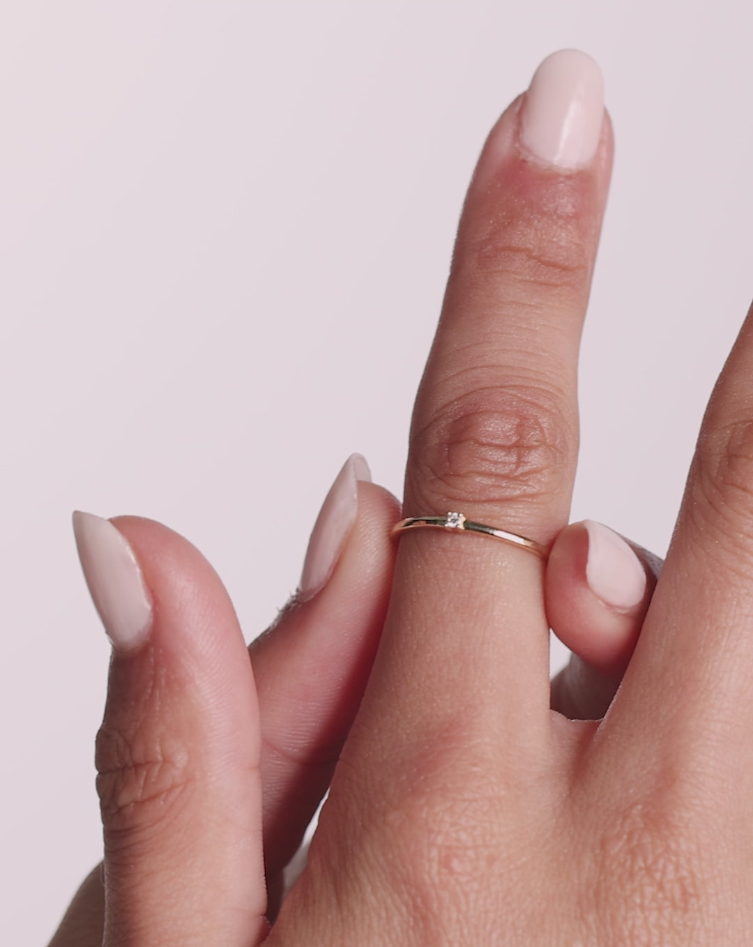 Petite Single Round Diamond Ring video