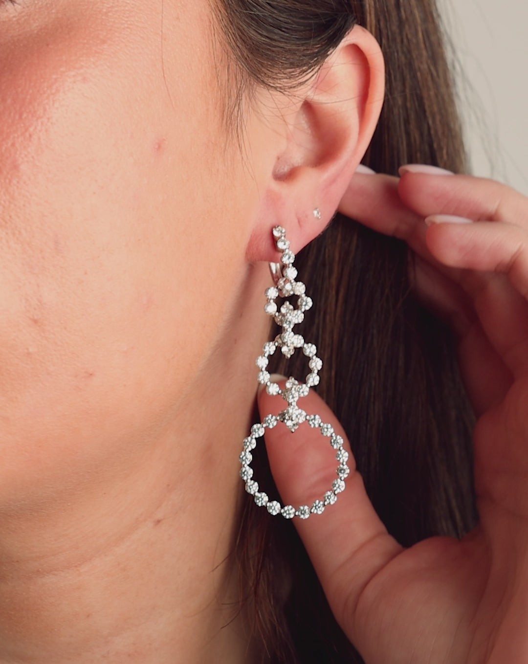 Multiway Single Prong Diamond Statement Earrings video