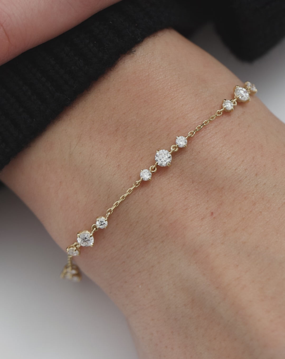 video of Starlight Lab Diamond Bracelet on model
