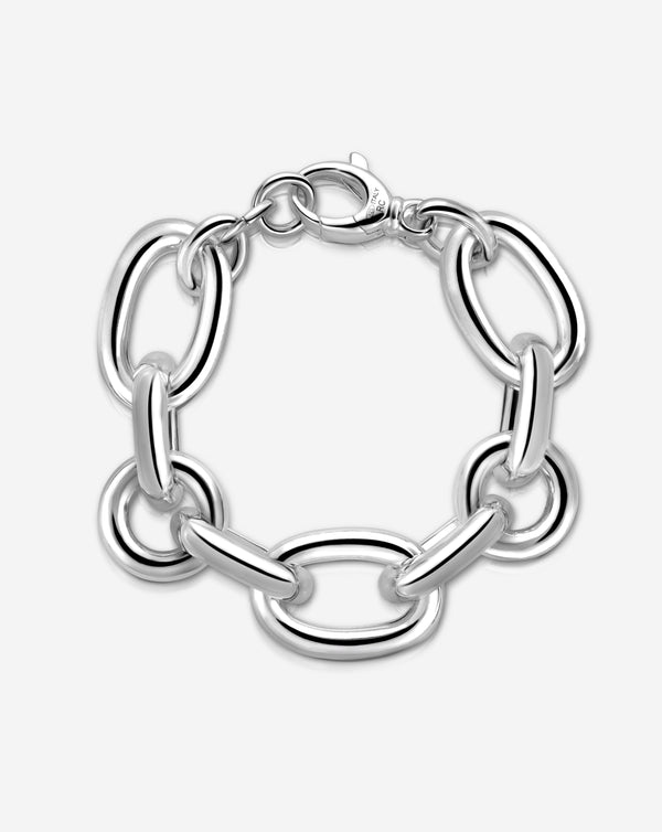 Ring Concierge Bracelets Sterling Silver Statement-Sterling Oval Link Chain Bracelet