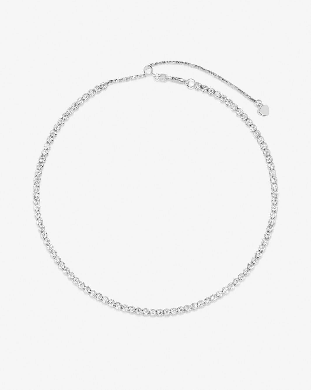 GIF of Ring Concierge Multiway Tennis Necklace + Double Wrap Bracelet 14k White Gold
