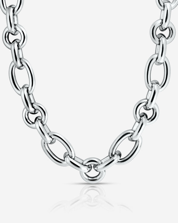 Ring Concierge Necklaces Statement Sterling - Oval Link Chain Necklace