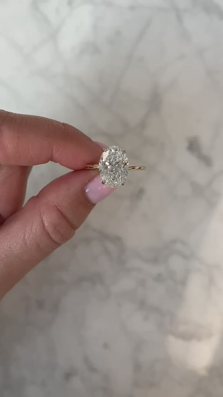 Oval lb diamond engagement ring video