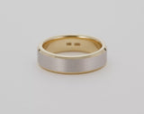 6 mm Contrast + Beveled Wedding Band