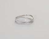 Bridal Rings Platinum Criss-Cross Band rotating image to show detail
