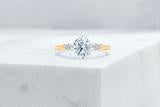 Vow Vow Engagement Rings Antique-Style Round / 14K Yellow Gold + Platinum Prongs / Original Design Park