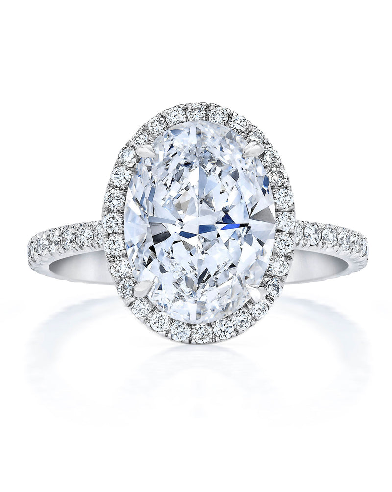 Bridal Engagement Rings Oval / Platinum Halo Engagement Ring