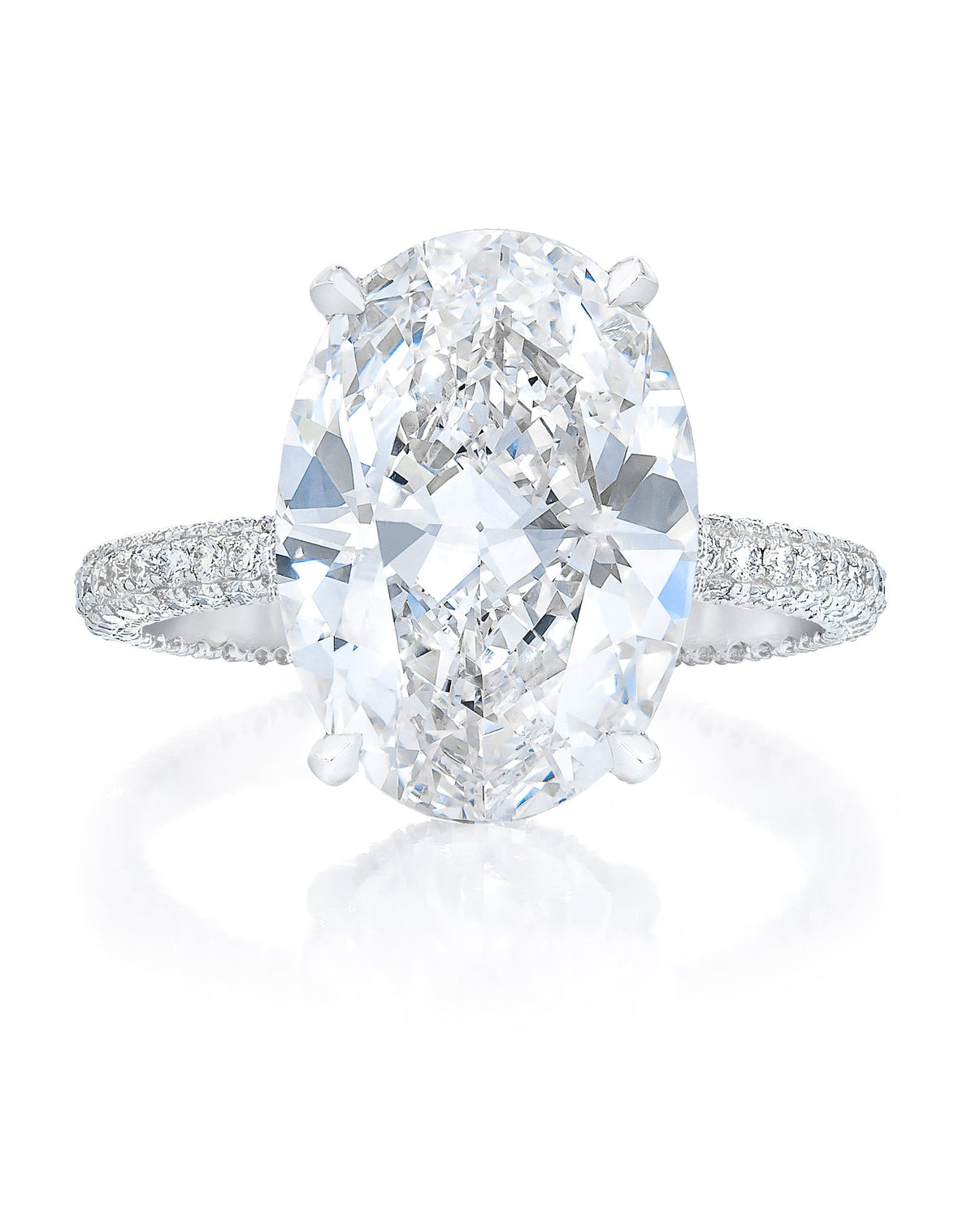 Bridal Engagement Rings Oval / Yellow Gold Devon Floating Engagement Ring