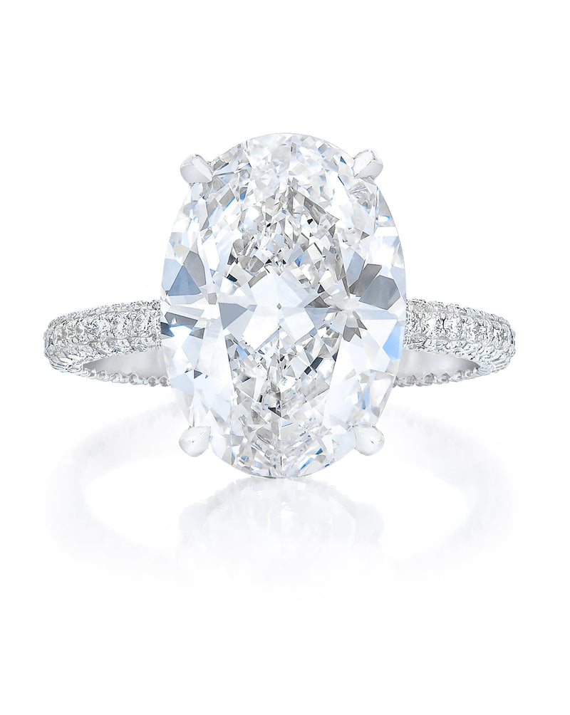 Bridal Engagement Rings Oval / Yellow Gold Devon Floating Engagement Ring