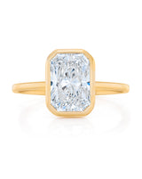 Bridal Engagement Rings Radiant / Yellow Gold Bezel Engagement Ring