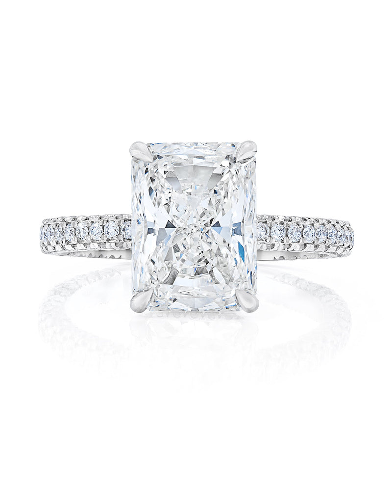 Bridal Engagement Rings Radiant / Yellow Gold Devon Floating Engagement Ring