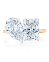 Bridal Engagement Rings Radiant / Yellow Gold Toi et Moi Engagement Ring