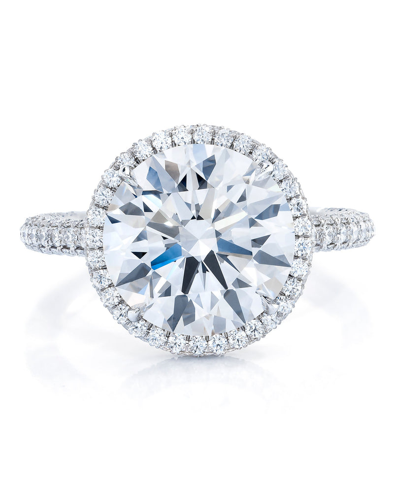 Bridal Engagement Rings Round / Platinum Halo Engagement Ring