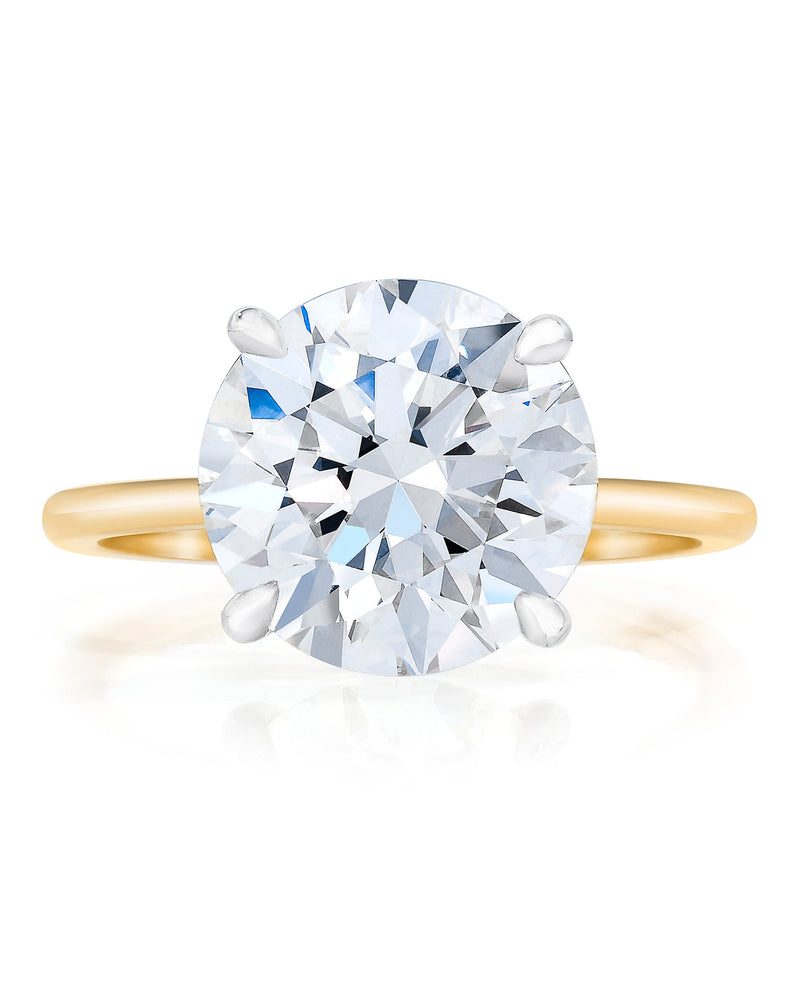 Bridal Engagement Rings Round / Yellow Gold Whisper Thin®