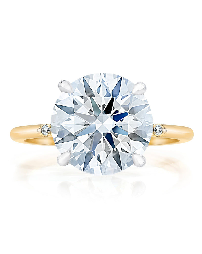 Bridal Engagement Rings Round / Yellow Gold Whisper Thin® Trio