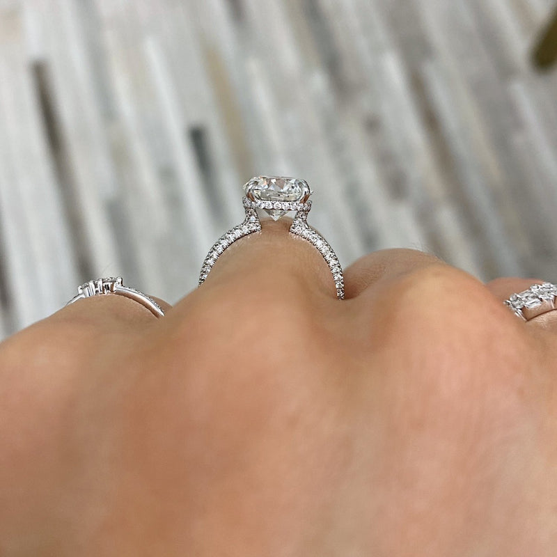 The 'Devon' Floating Oval Engagement Ring