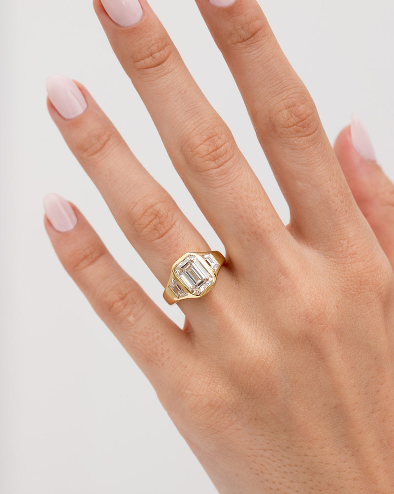Bridal Engagement Rings The Triple Bezel  | signature-settings