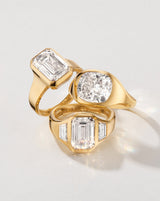 Bridal Engagement Rings The Triple Bezel