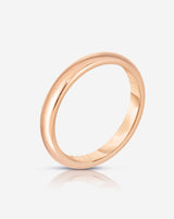 Bridal Mens Rings 14k Rose Gold / 6.5 3 mm Comfort Fit Wedding Band