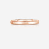 Bridal Mens Rings 14k Rose Gold / 6.5 3 mm Milgrain Comfort Fit Wedding Band