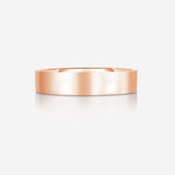 Bridal Mens Rings 14k Rose Gold / 6.5 5 mm Flat Comfort Fit Wedding Band