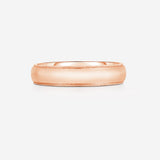 Bridal Mens Rings 14k Rose Gold / 6.5 5 mm Milgrain Comfort Fit Wedding Band