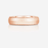 Bridal Mens Rings 14k Rose Gold / 6.5 6 mm Milgrain Comfort Fit Wedding Band