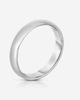Bridal Mens Rings 14k White Gold / 6.5 5 mm Comfort Fit Wedding Band