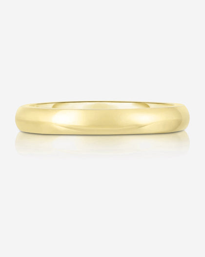 Bridal Mens Rings 14k Yellow Gold / 6.5 3 mm Comfort Fit Wedding Band