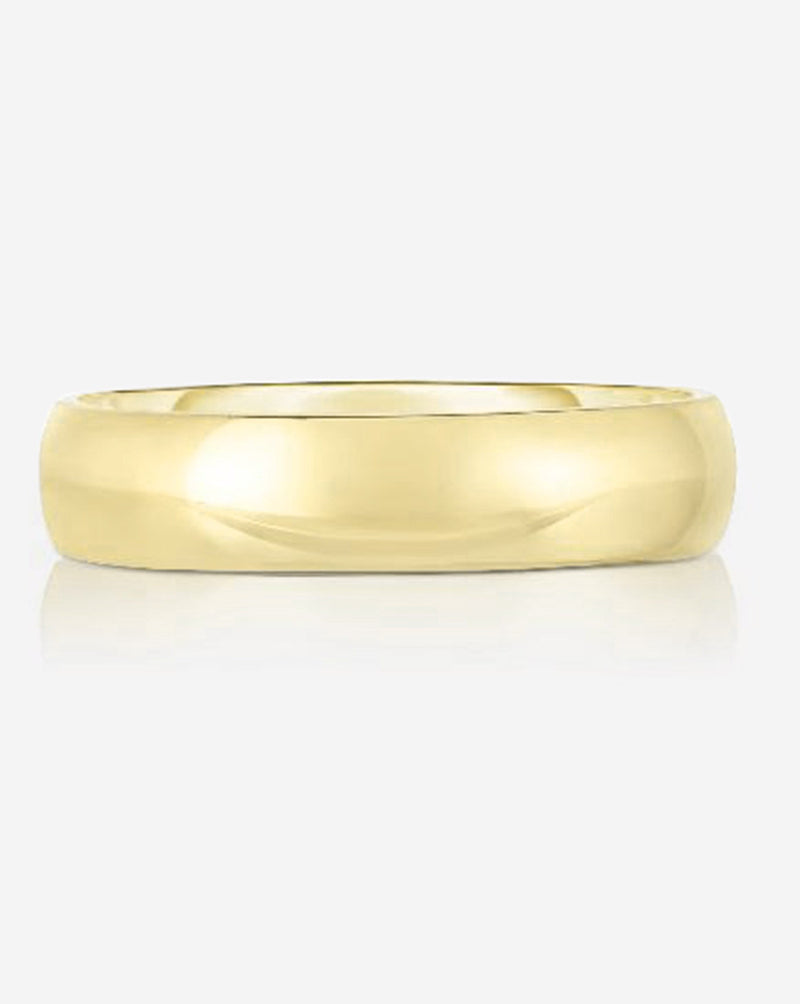 Bridal Mens Rings 14k Yellow Gold / 6.5 6 mm Comfort Fit Wedding Band