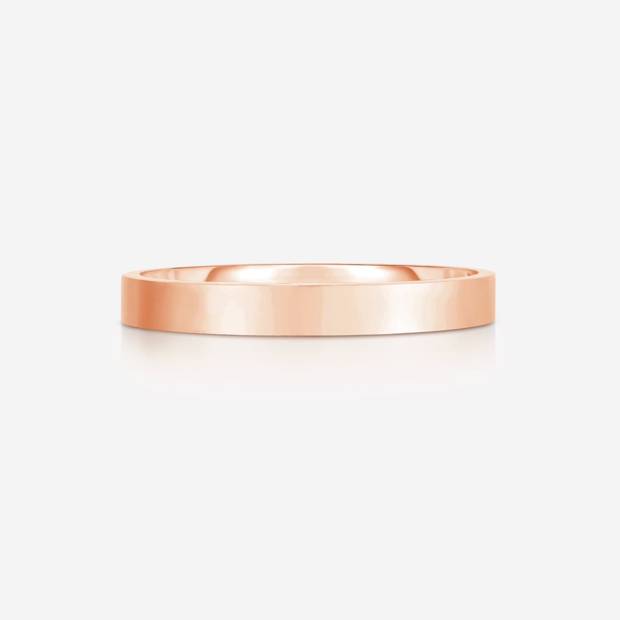 Bridal Mens Rings 3 mm Flat Comfort Fit Wedding Band