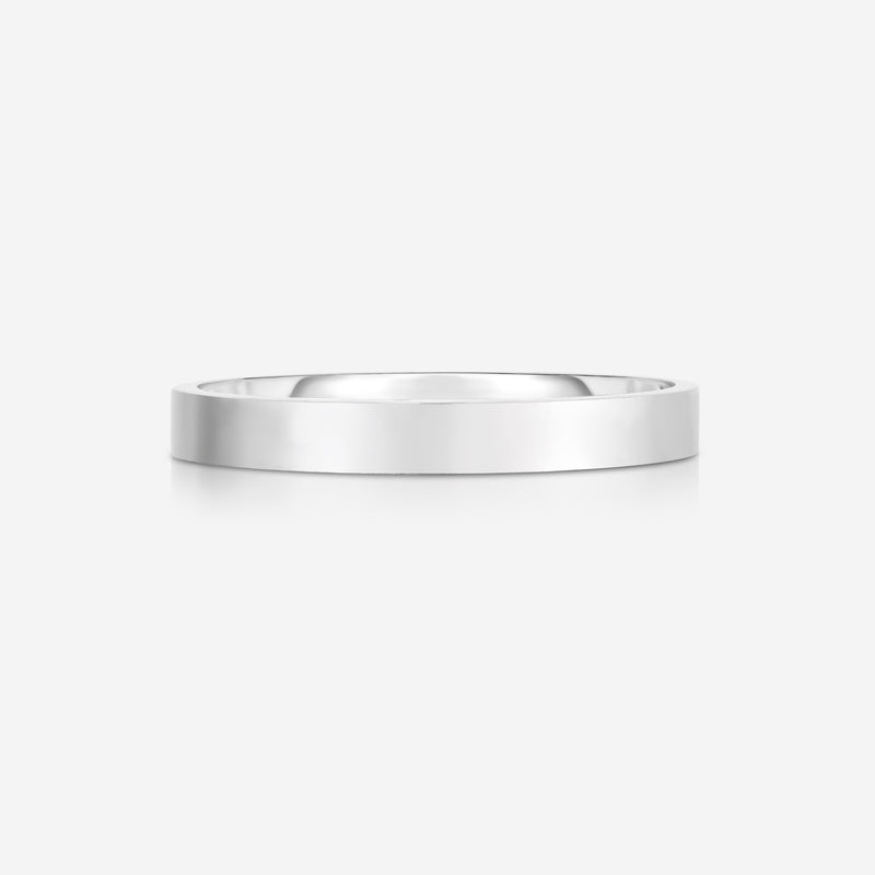 Bridal Mens Rings 3 mm Flat Comfort Fit Wedding Band