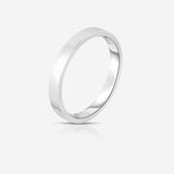 Bridal Mens Rings 3 mm Flat Comfort Fit Wedding Band