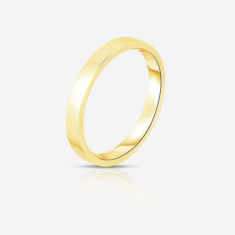 3 mm Flat Wedding Band