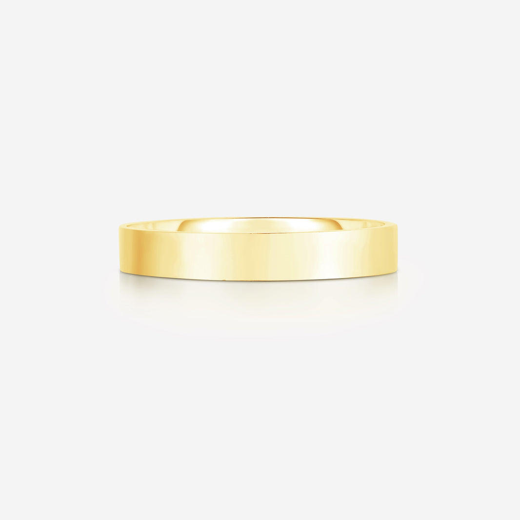Bridal Mens Rings 4 mm Flat Comfort Fit Wedding Band