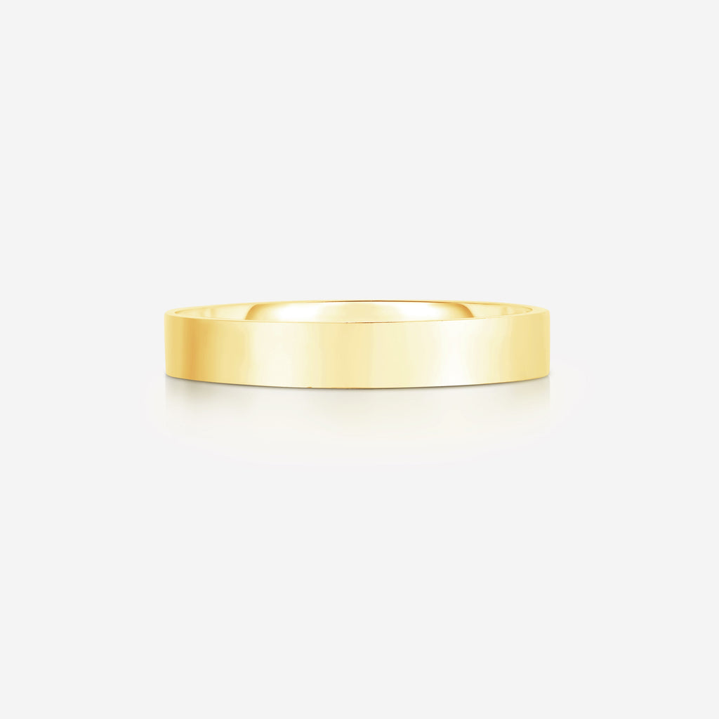 4 mm Flat Wedding Band - Mens Rings