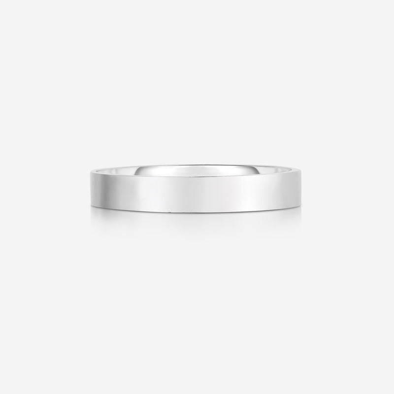 Bridal Mens Rings 4 mm Flat Comfort Fit Wedding Band