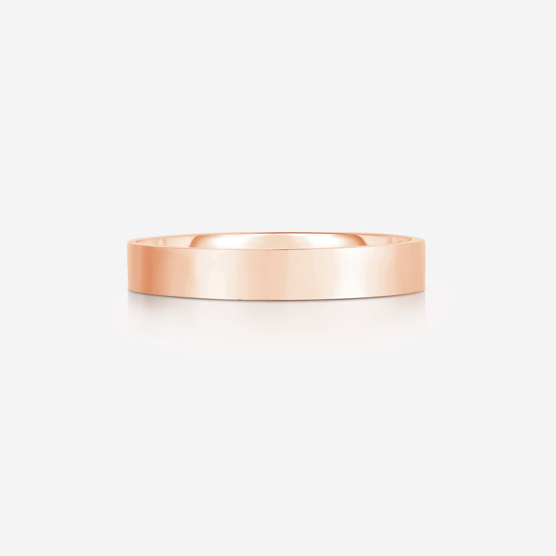 Bridal Mens Rings 4 mm Flat Comfort Fit Wedding Band