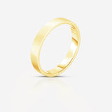 Bridal Mens Rings 4 mm Flat Comfort Fit Wedding Band