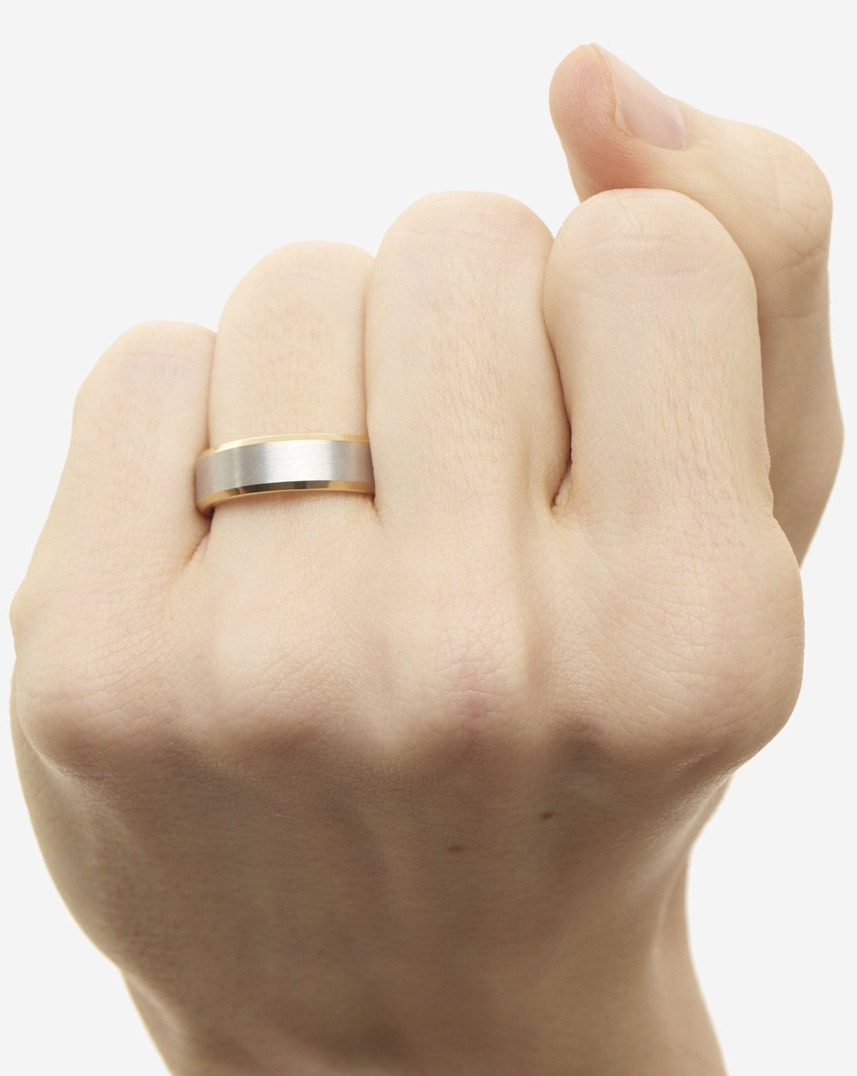 Bridal Mens Rings 6 mm Contrast + Beveled Wedding Band global
